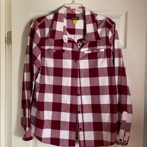 Cabelas brand women’s flannel shirt